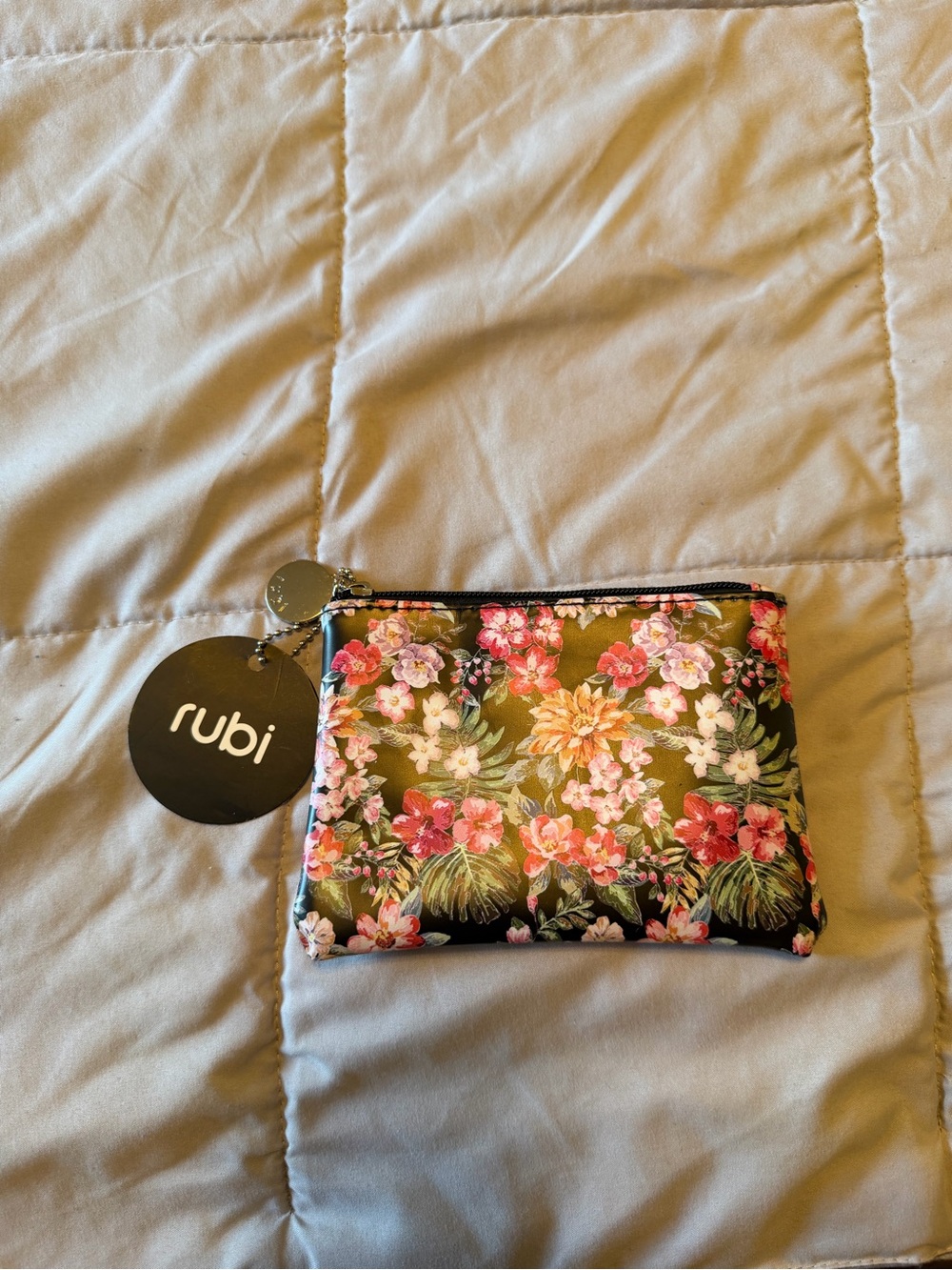 Floral Zip Pouch - Green Multi NWT